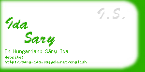ida sary business card